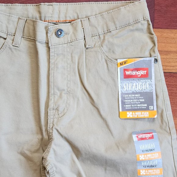 NWT Wrangler Straight 4-Way Flex Chino Pants Size 12 Husky - Picture 6 of 16